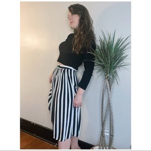 forever 21 striped swing skirt